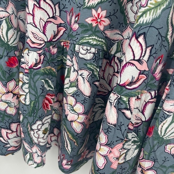 Ann Taylor Sz Large Lotus Flower Print Rayon Stretch  Dress NWT - Picture 4 of 7